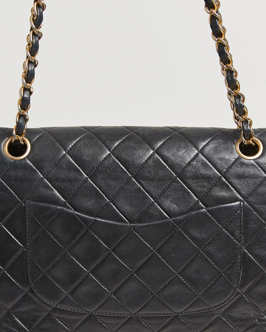 Chanel Pre-Owned Classic Double Flap Medium Lambskin Black