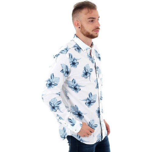 Jack & Jones - 12151589 JPRSUMMER L/S BD WHITE SLIM FIT Blanco