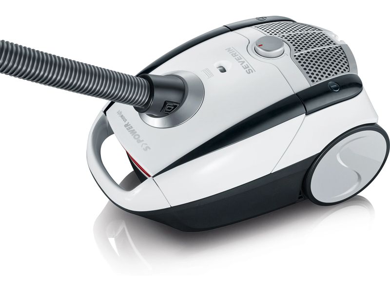 Severin Bodenstaubsauger BC 7035 S'POWER snowlight Grau/Wei Staubsauger mit Beutel