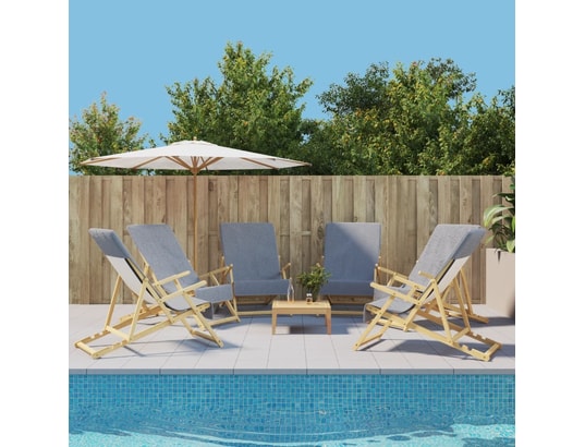 VIDAXL - Serviette de plage Serviettes de plage 6 pcs gris 60x135 cm tissu 400 gsm