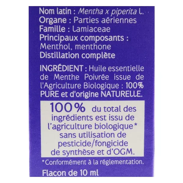 Óleo Essencial de Hortelã-Pimenta Orgânico Naturaactive 10ml