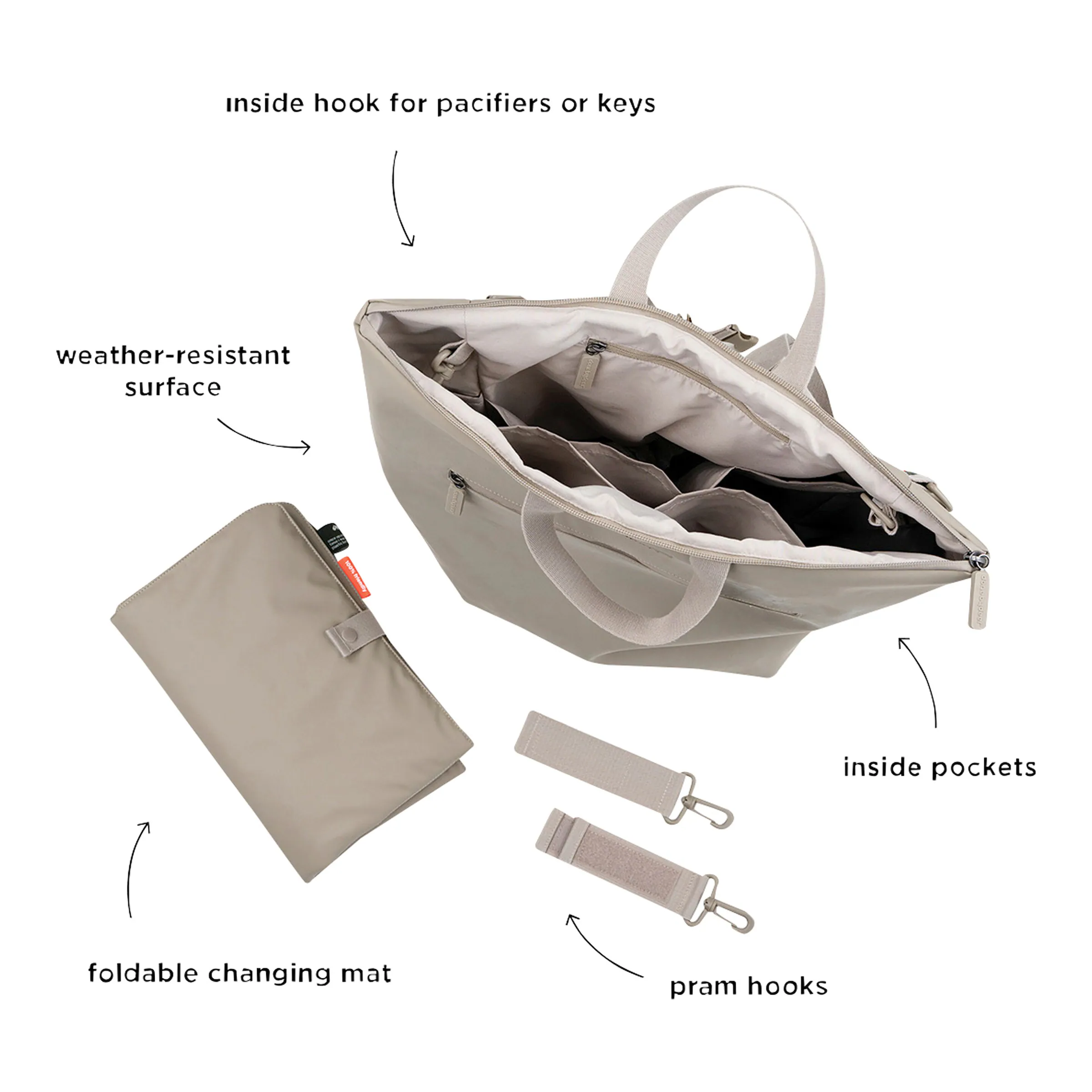 Done by Deer Wickelrucksack sand