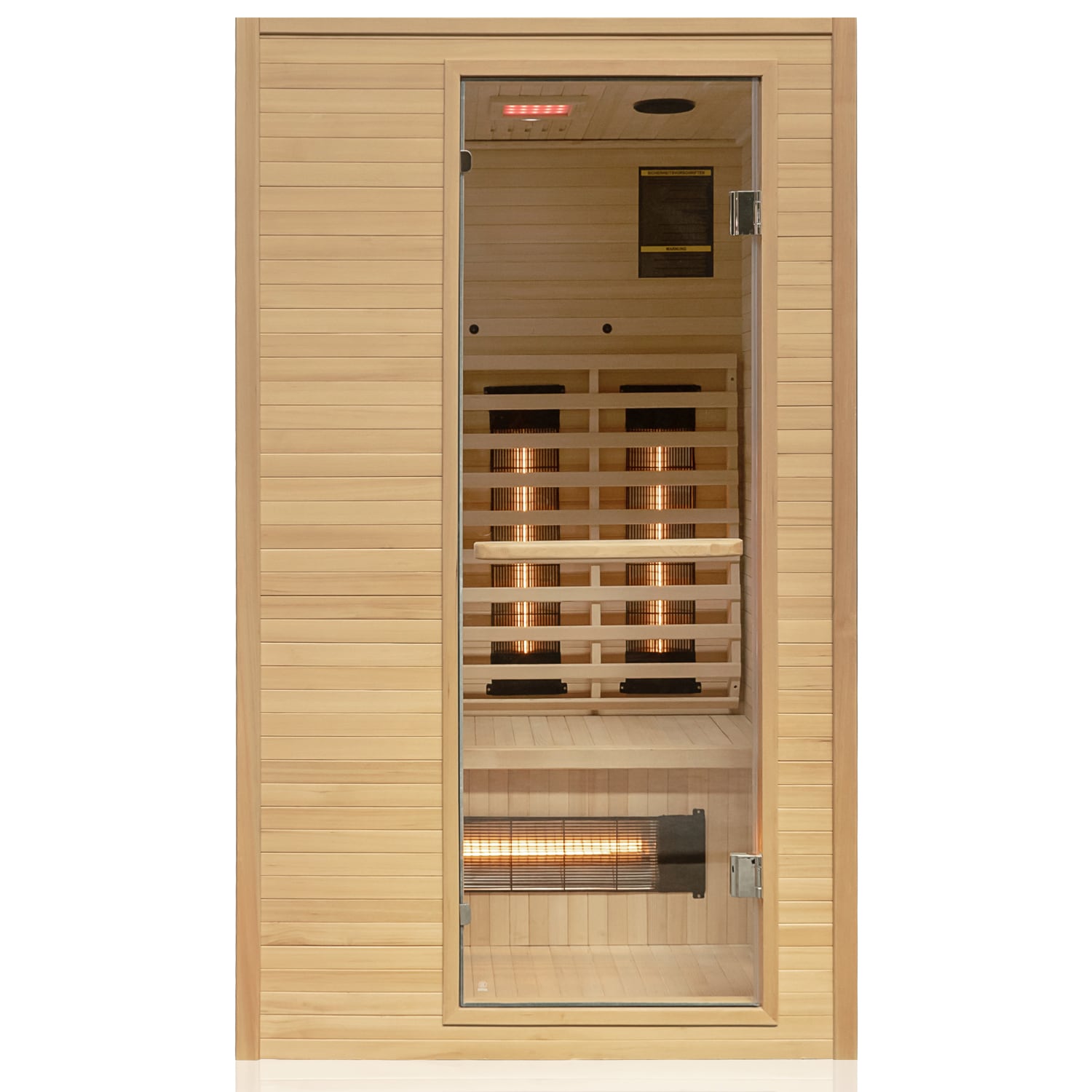 Dewello® Infrarotkabine Infrarotsauna CALGARY 115cm x 105cm inkl. 5 Vollspektrumstrahler, Farblichttherapie, LED
