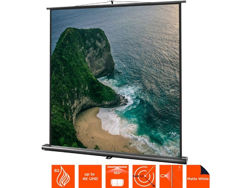 Celexon Mobile Leinwand Ultramobil Pro 200x200cm 1:1 Pull-Up Leinwand