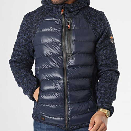 Veste Zippée Capuche Leniency Bleu Marine