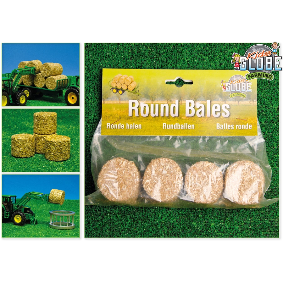 Kids Globe Farming Rundballen Heuballen Braun Braun