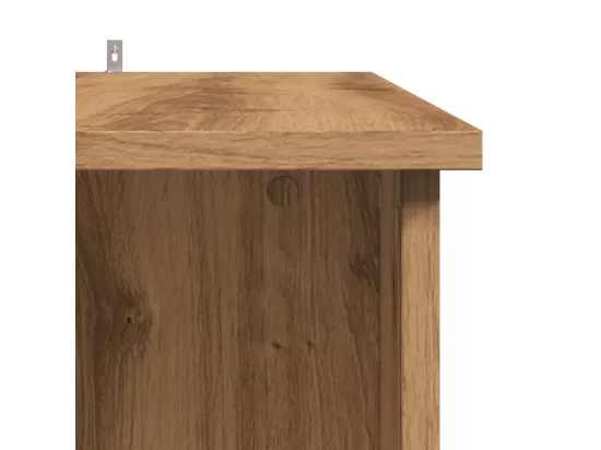 Table de bar avec étagère chêne artisanal bois d'ingénierie