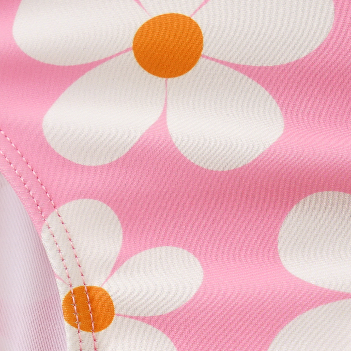 Topomini Baby Badeanzug mit Blumen-Allover rosa / weiss