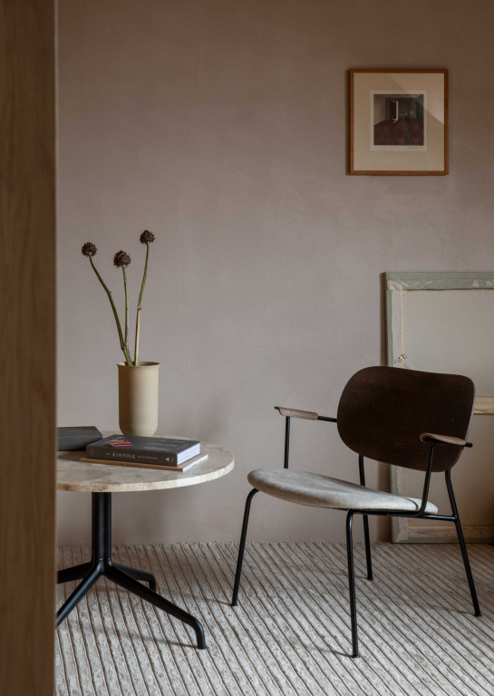 Audo Copenhagen Harbour Column salontafel Ø80 wit Estremoz marmer