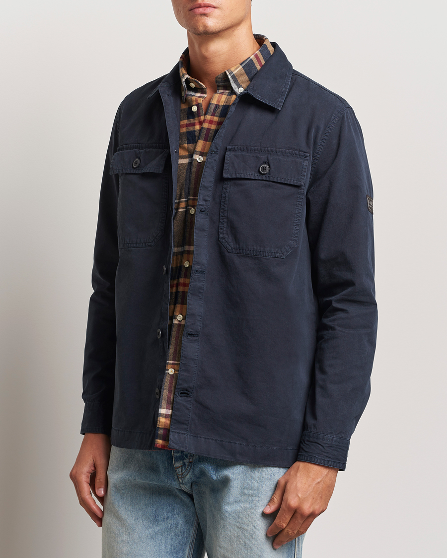 Barbour International Arlo Cotton Overshirt Navy