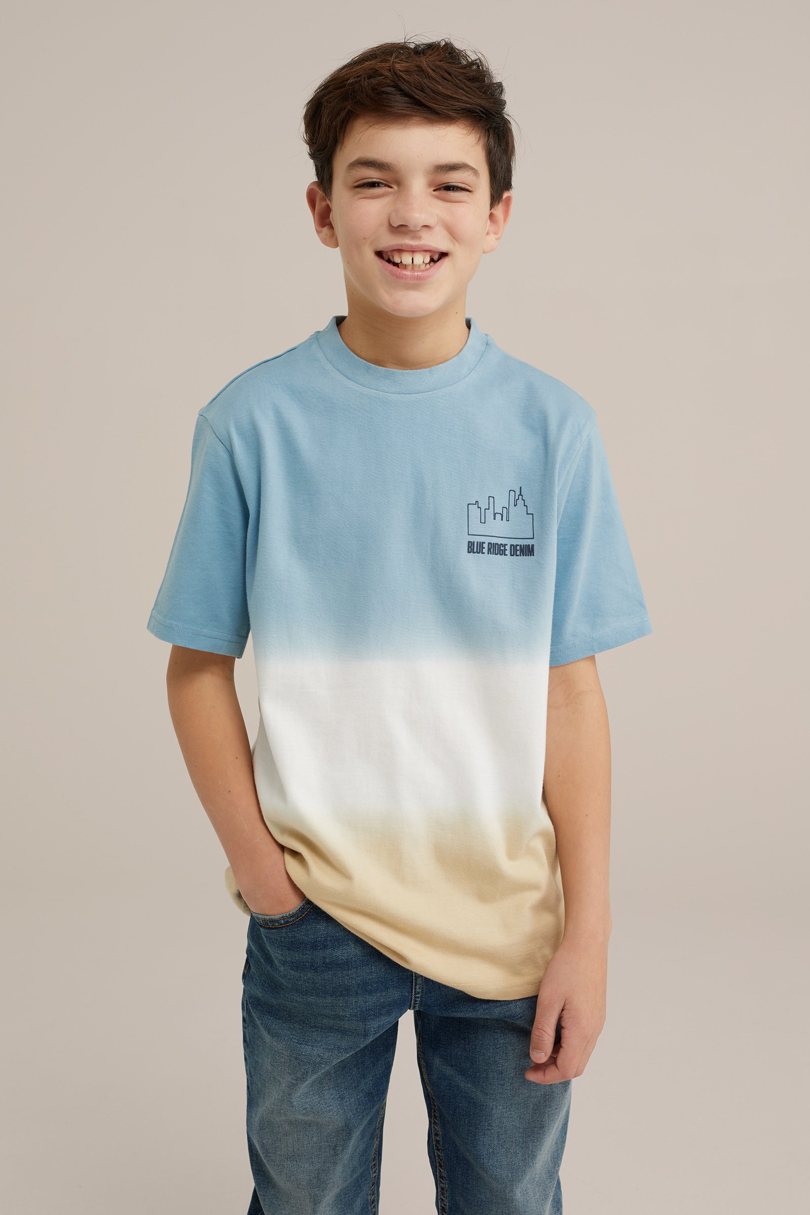 Jongens T-shirt met dessin Blue Ridge Lichtblauw