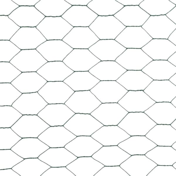 vidaXL Trådgjerde kylling stål med PVC-belegg 25x1,2 m grønn