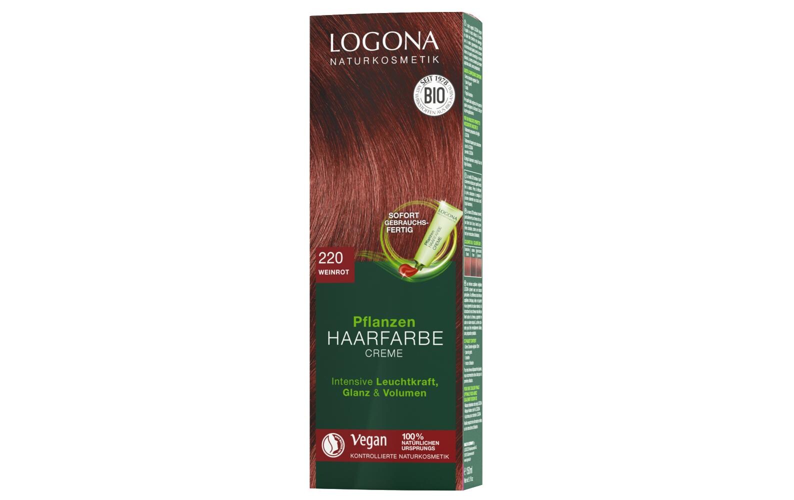 Haarcoloration PHF 220 Weinrot 150 mlHaarfarbe-Creme natürlichen Ursprungs