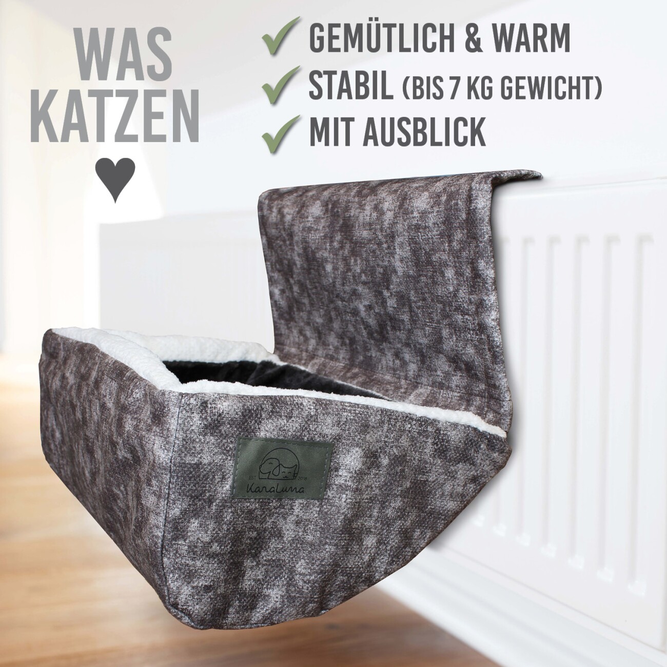 KaraLuna Heizungsbett für Katzen braun