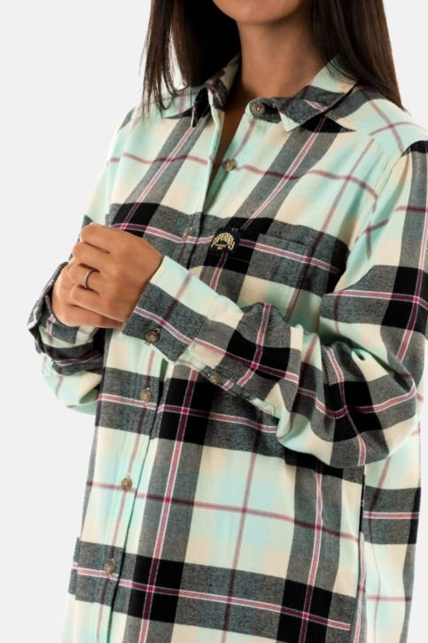 chemisier superdry w4010404a qzl aqua check