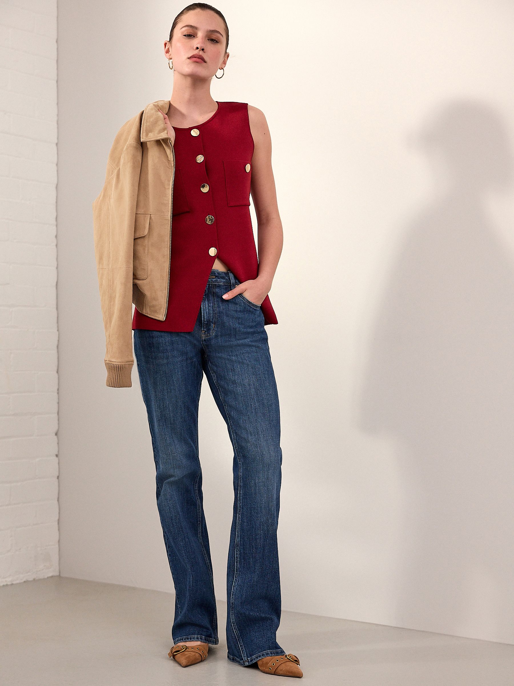 Donkerblauw - Authentieke jeans met bootcut
