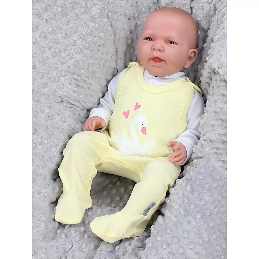 TupTam Baby Mädchen Strampler mit Aufdruck Spruch 3er Pack gelbweiß