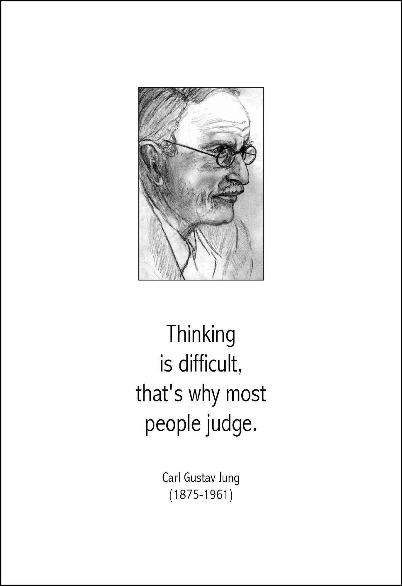 Postkarte 'Thinking is difficult' günstig bestellen