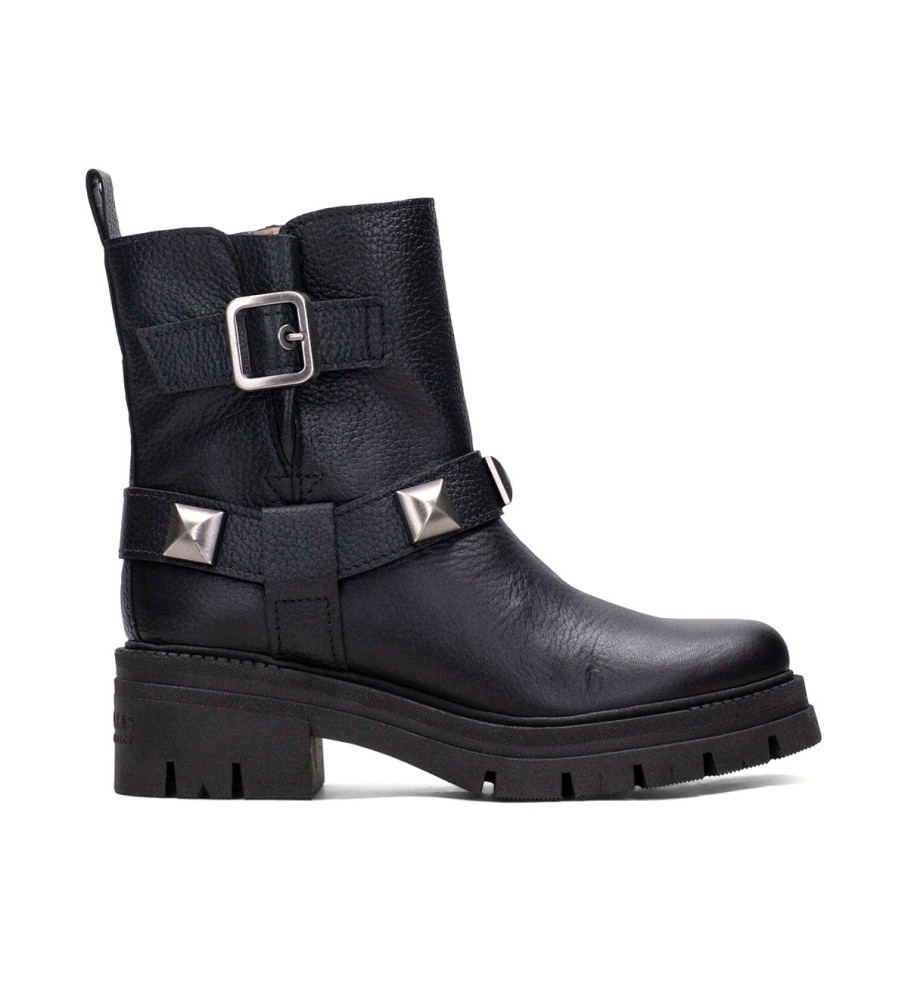 Botas de cano curto Hispanitas Bolero em couro preto