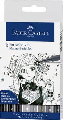 Faber-Castell Pitt Manga Pens Set of 6