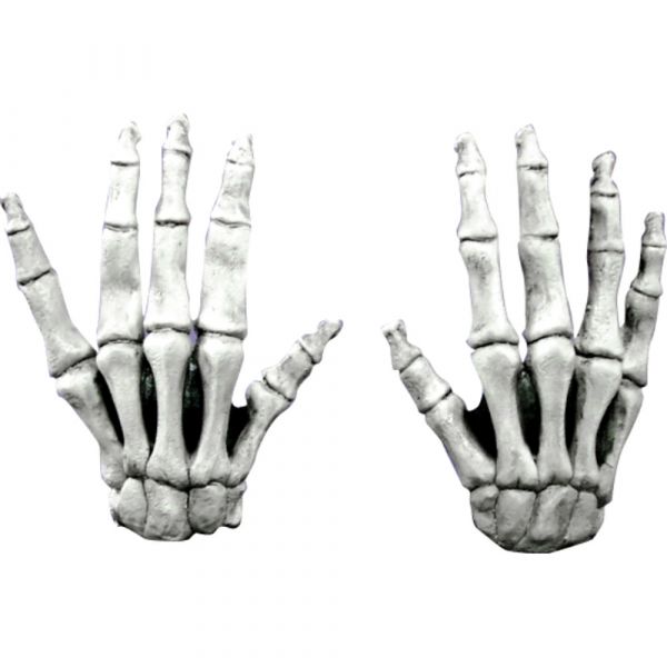 Ghoulish Mãos De Esqueleto Grandes One Size White