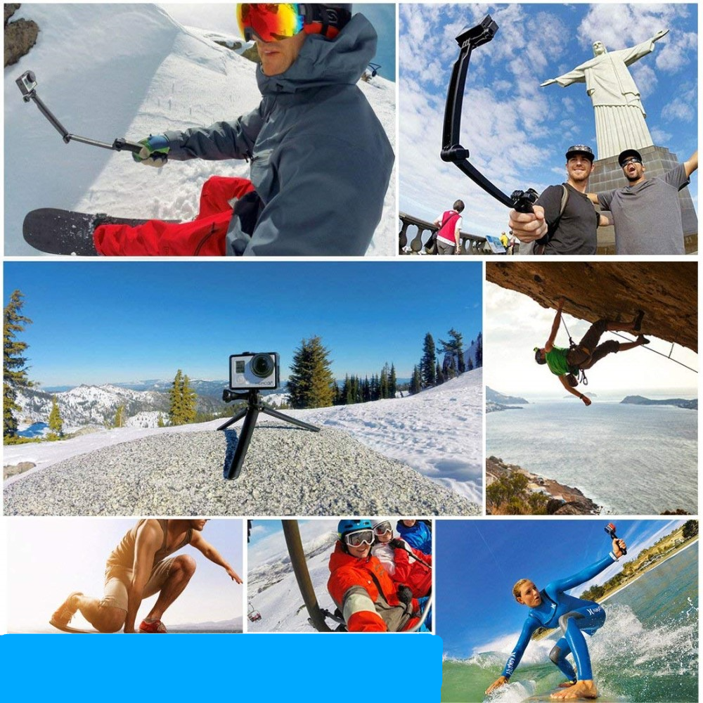 26in1 Kamera Zubehör Kit Bundle Set mit Brustgurt / Stativ / Unterwasser Griff / Saugnapf / Kopfband Halterung für GoPro Hero Kameras
