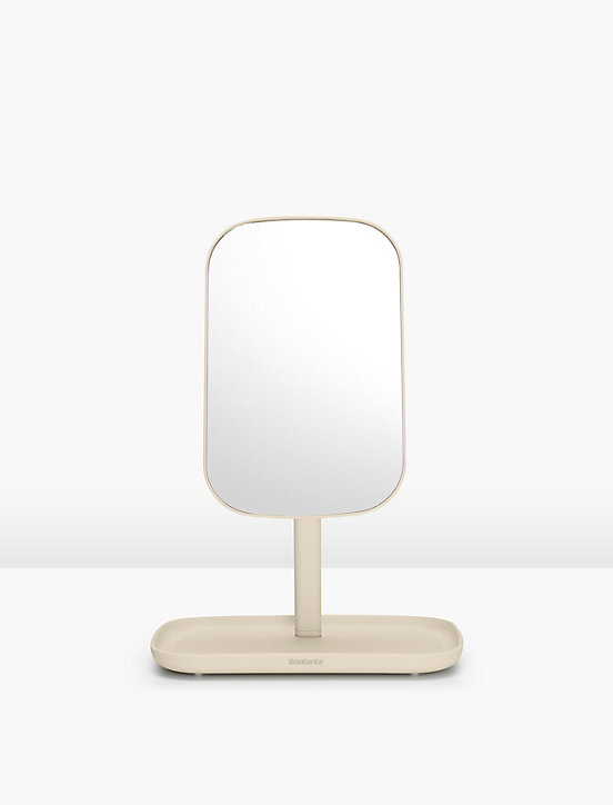 Miroir de salle de bains avec plateau, beige, Brabantia ReNew