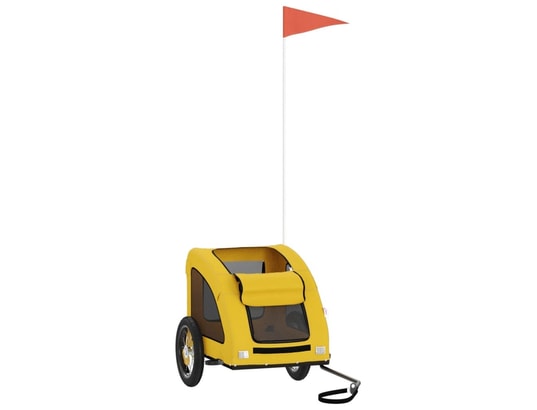 VIDAXL - Remorque de vélo pour chien jaune tissu oxford et fer