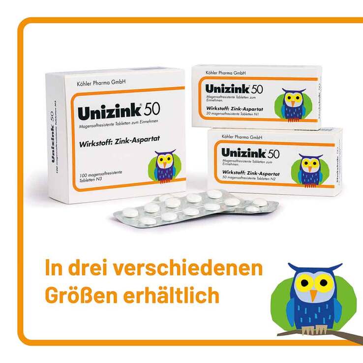 Unizink 50 Tabletten, 100 St