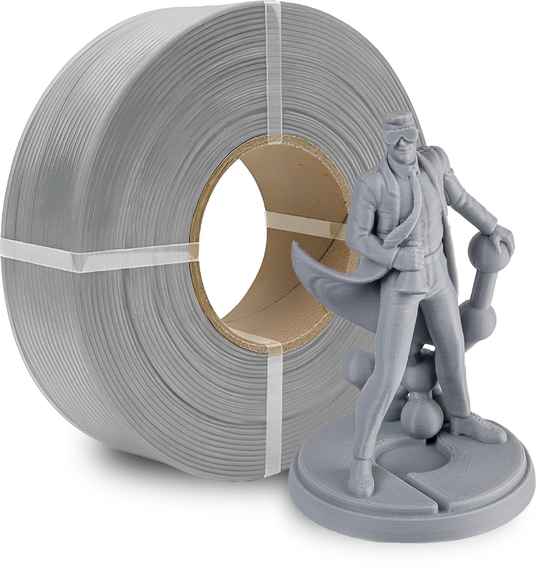 Polymaker  Panchroma™ PLA Refill Grey, 1,75 mm / 1000 g    High-Speed Filament in Grey, ohne Spule