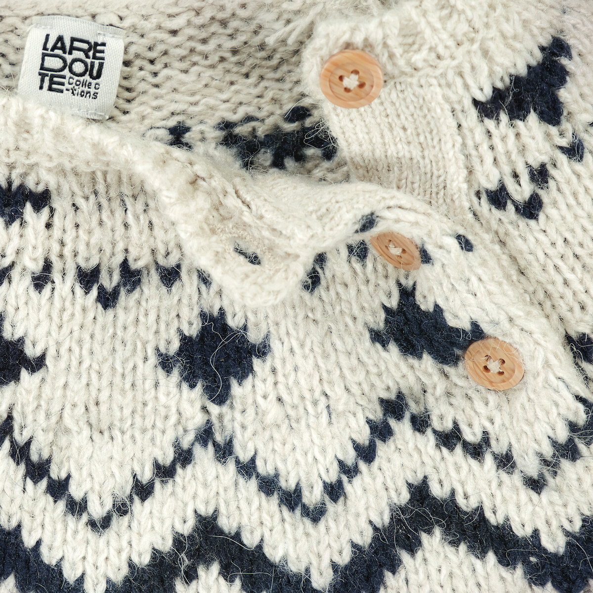 COLEÇÃO LA REDOUTE<br>Suéter de gola redonda em malha fina com padrão jacquard