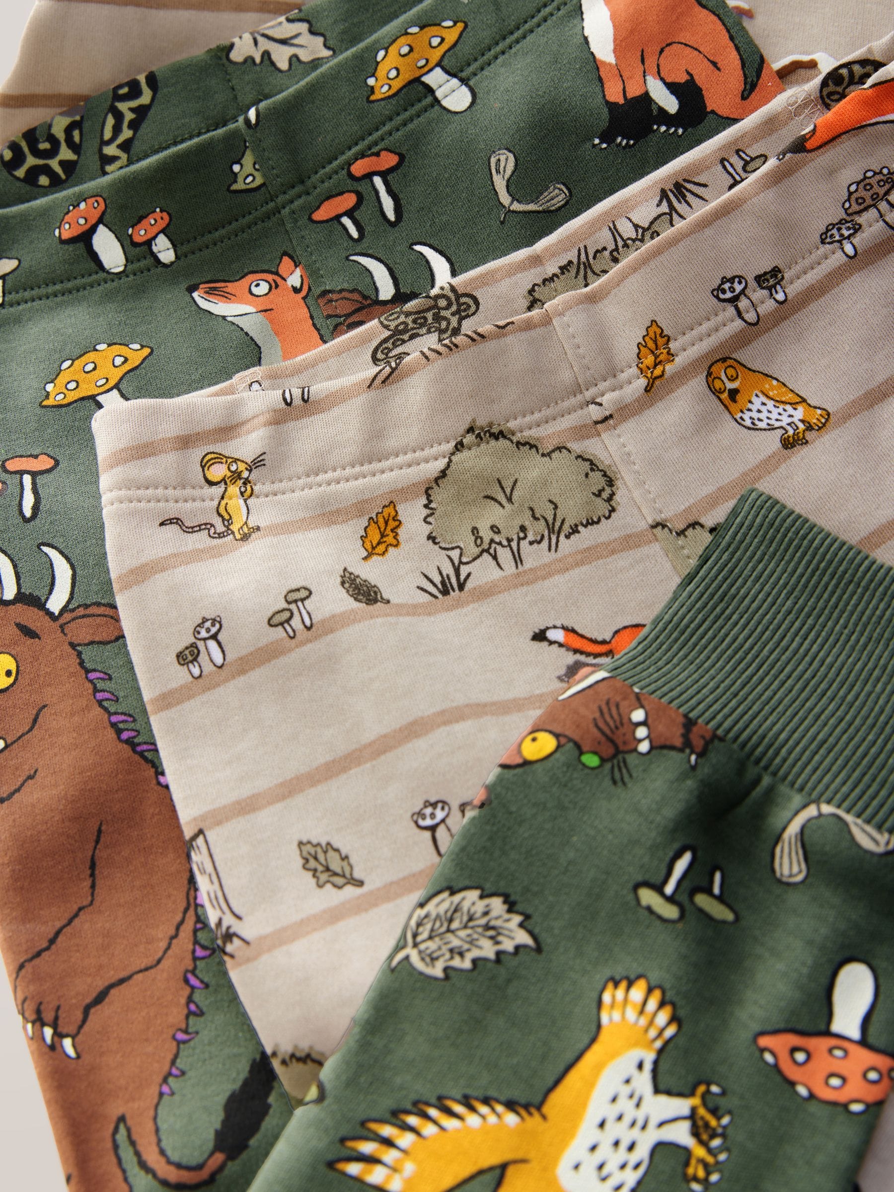 Kaki/Crème Gruffalo - Verpakking van 2 knusse pyjama's (9 mnd-9 jr)