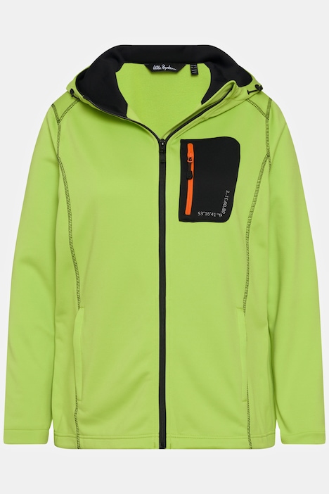 HYPRAR Sweatjacke, Reflektordruck, Kapuze, Daumenloch