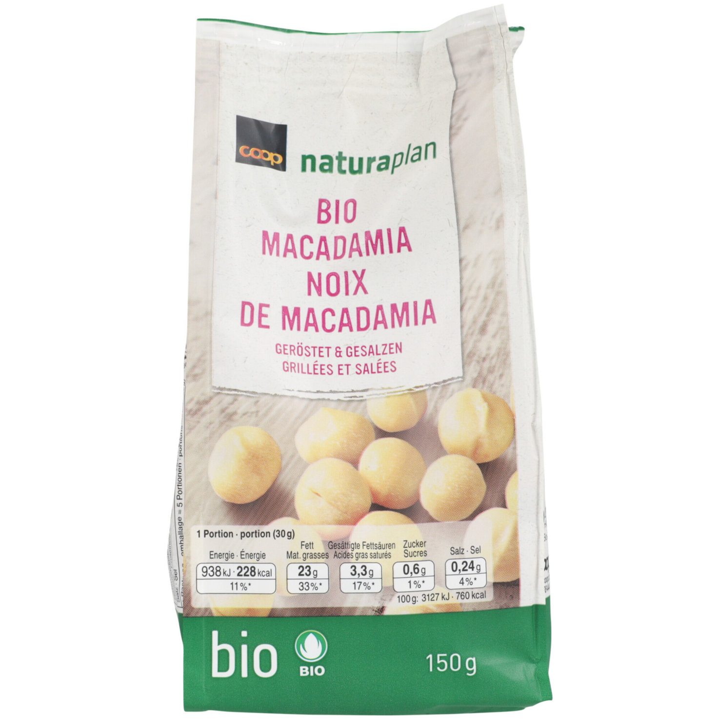 Naturaplan Bio Macadamia geröstet & gesalzen