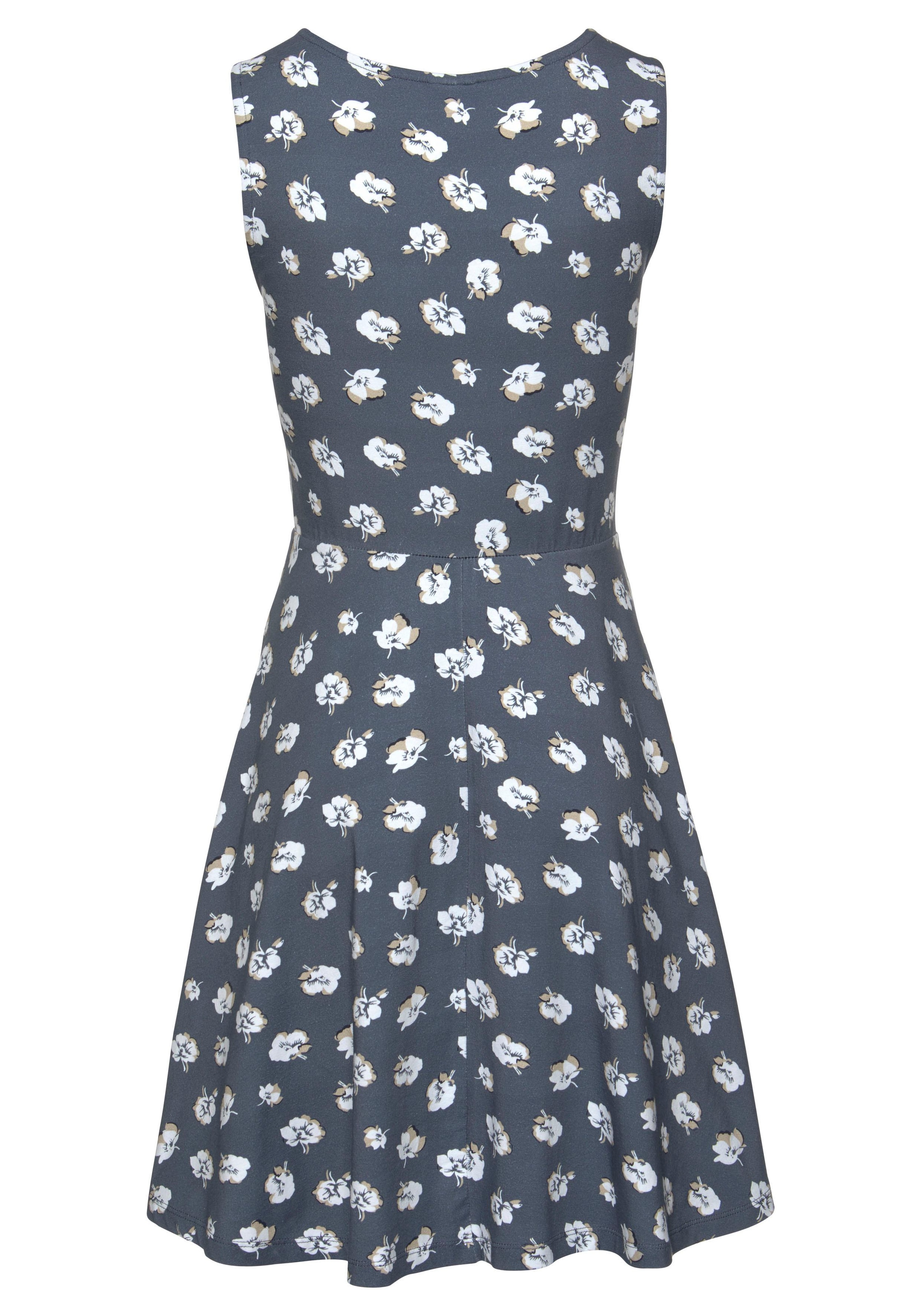 Beachtime Strandkleid mit Blumendruck aus Baumwolle, Minikleid, Sommerkleid