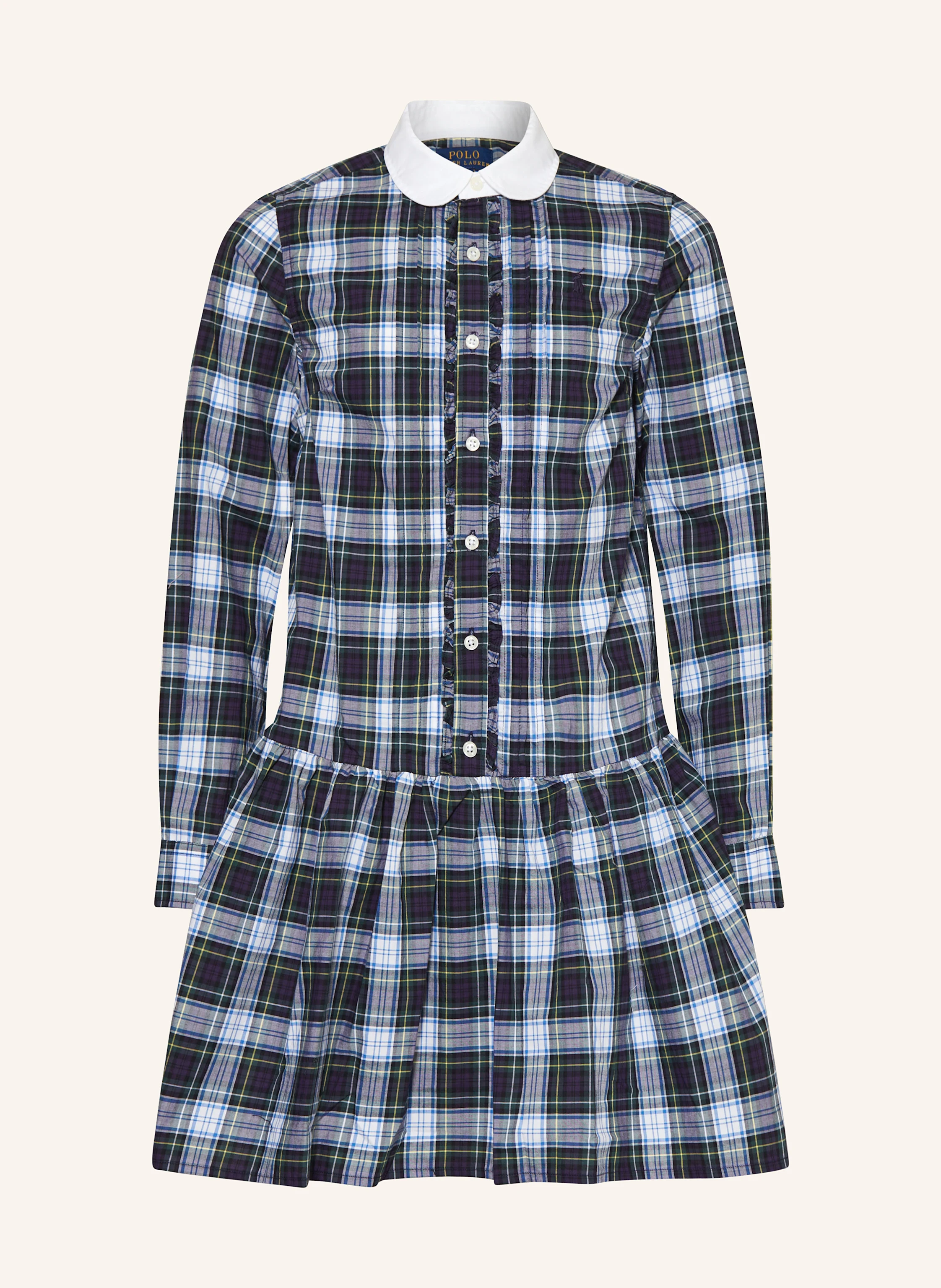 POLO RALPH LAUREN Hemdblusenkleid mit Rüschen