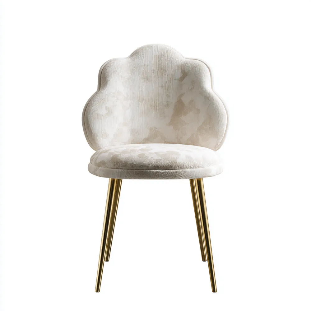 Esszimmerstuhl Stoffpolster 45x50x90 cm – Beige – Modernes Design