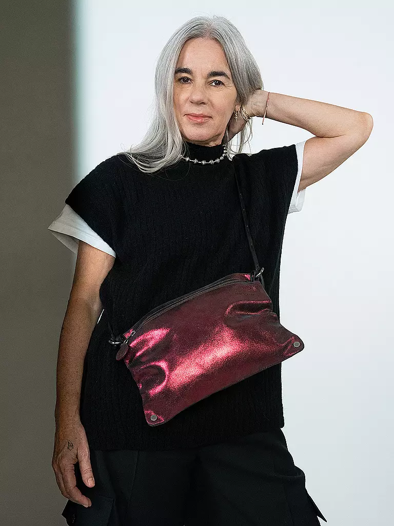INA KENT Ledertasche - Umhängetasche MOONLIT Ed. 1 dunkelrot