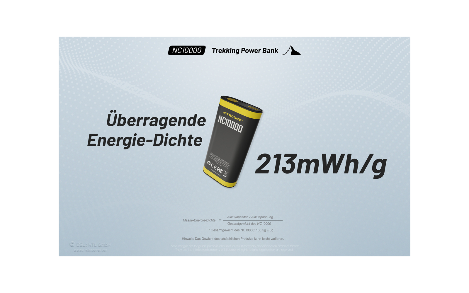 Nitecore Powerbank NC 10000 mAh mit LED Licht