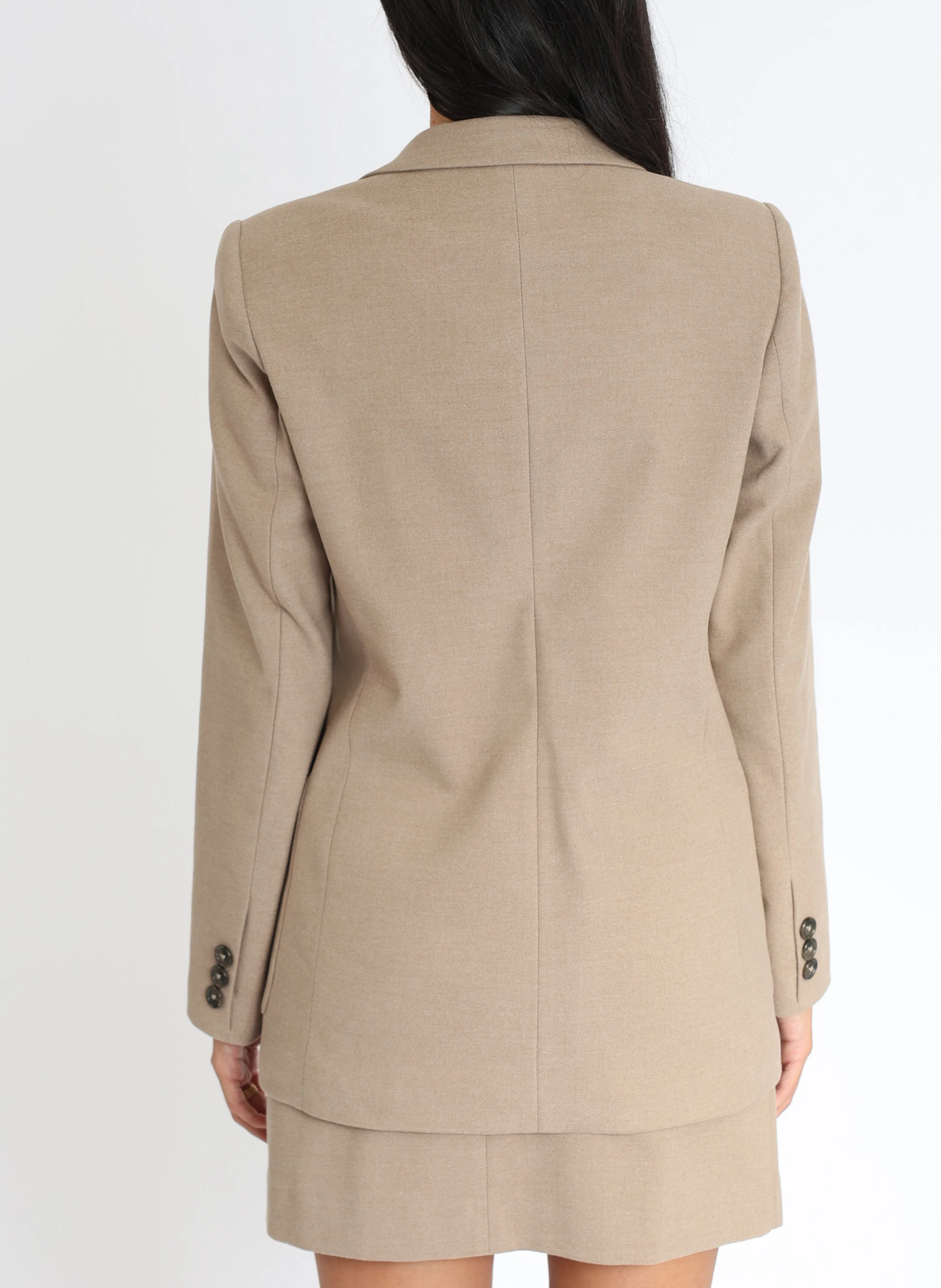 MACHA - Veste tailleur croisée | Beige