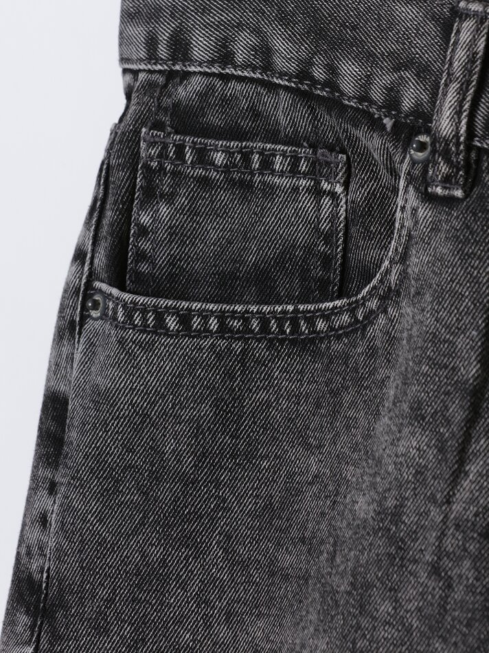 Bermuda jeans slim fit - Cinza antracite