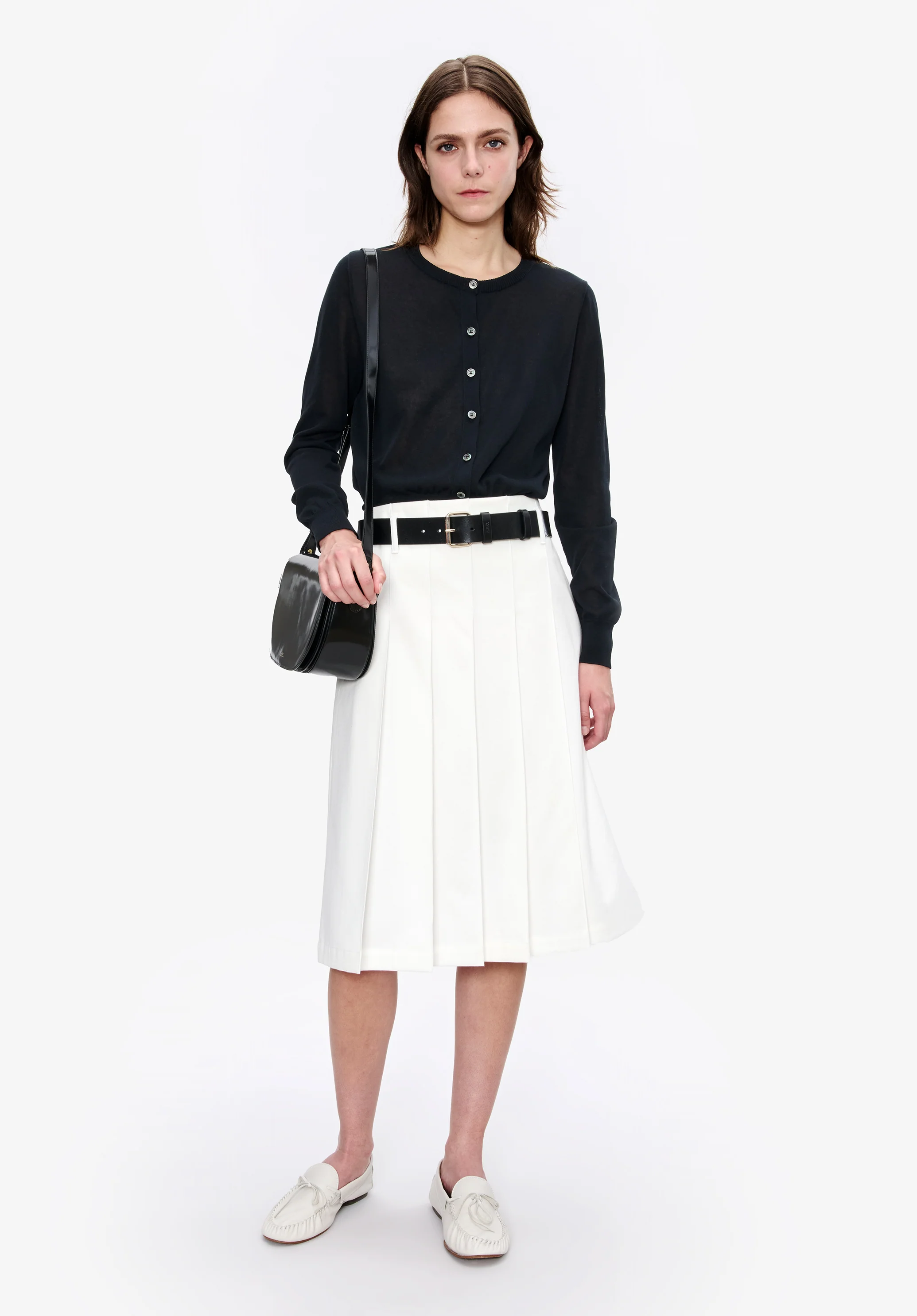 Cardigan noir en coton - Noir