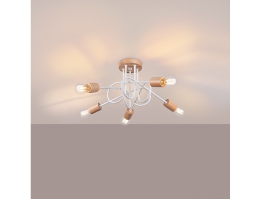 SOLLUX LIGHTING - Lustre ember 5 blanc