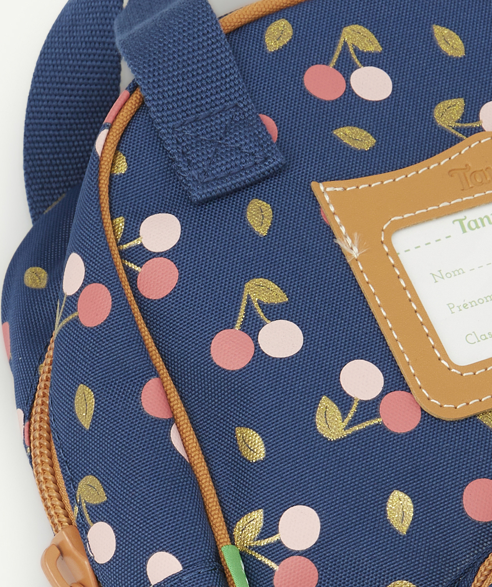 TANN'SLE SAC À DOS ALEXA BLEU IMPRIMÉ CERISES