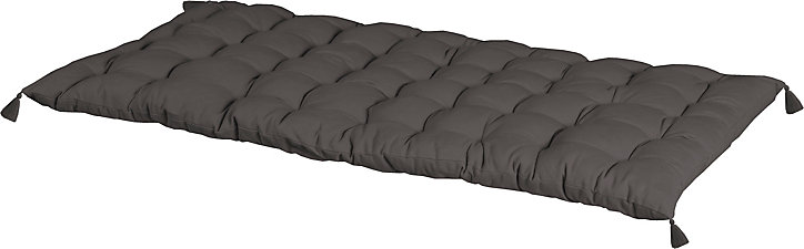 Coussin palette long pompoms Deko & Co anthracite L.120 x l.60 m