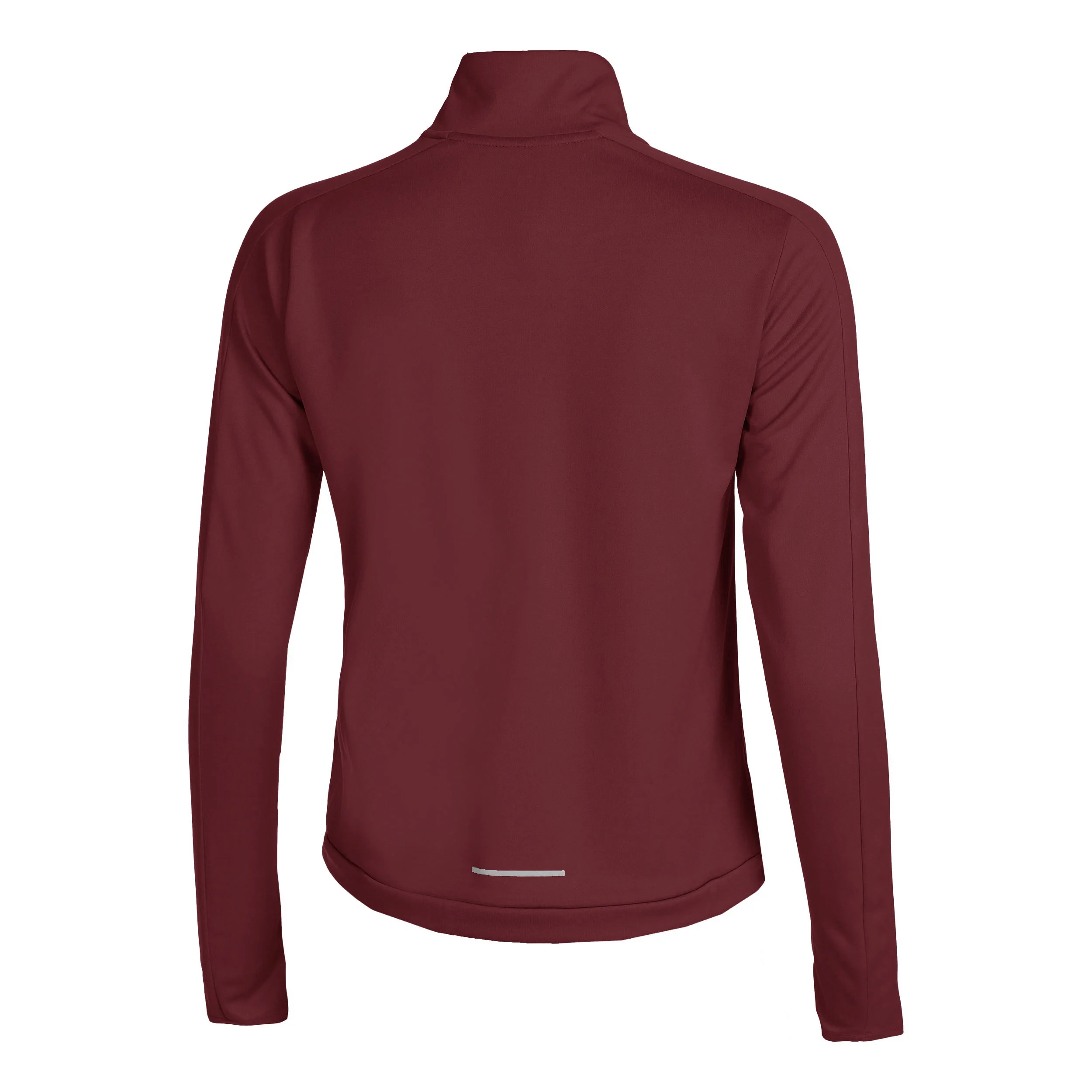Nike Dri-Fit Pacer Half Zip Haut Manches Longues Femmes - Rouge Foncé , Argent