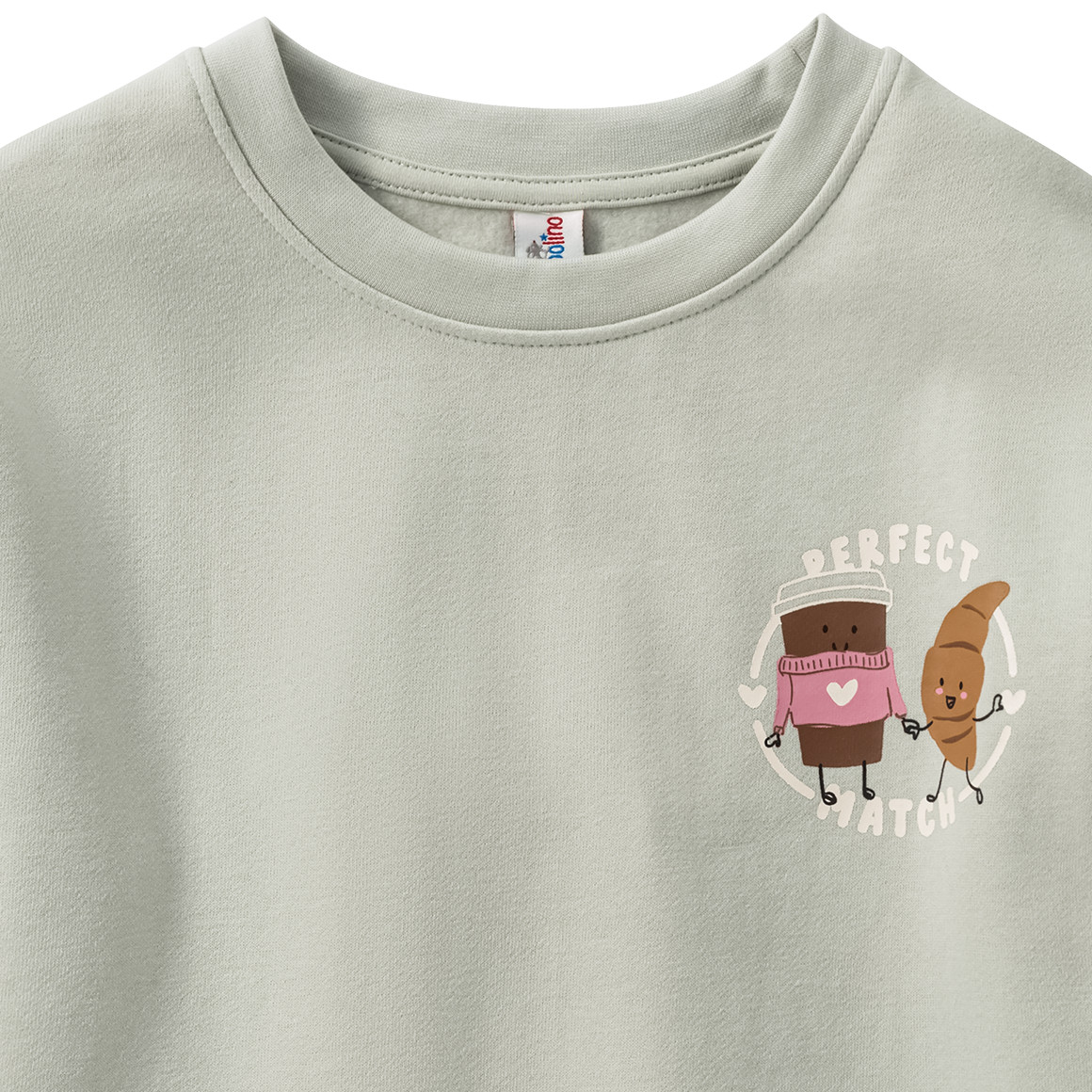 Topolino Kinder Sweatshirt  mit lustigem Print mintgrün