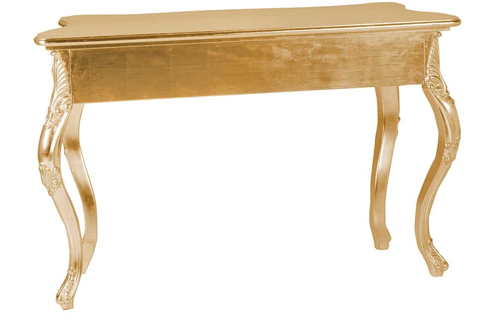 Elegante Konsole VENICE 110cm gold Barock Design Anrichte handgearbeitet
