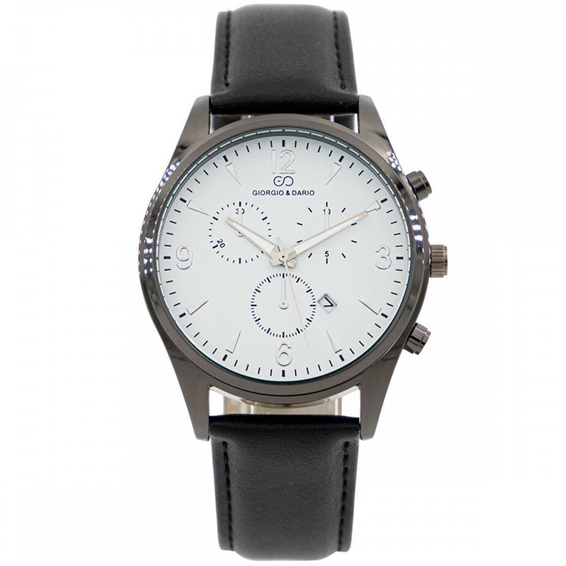 Montre Homme GIORGIO bracelet Cuir Noir