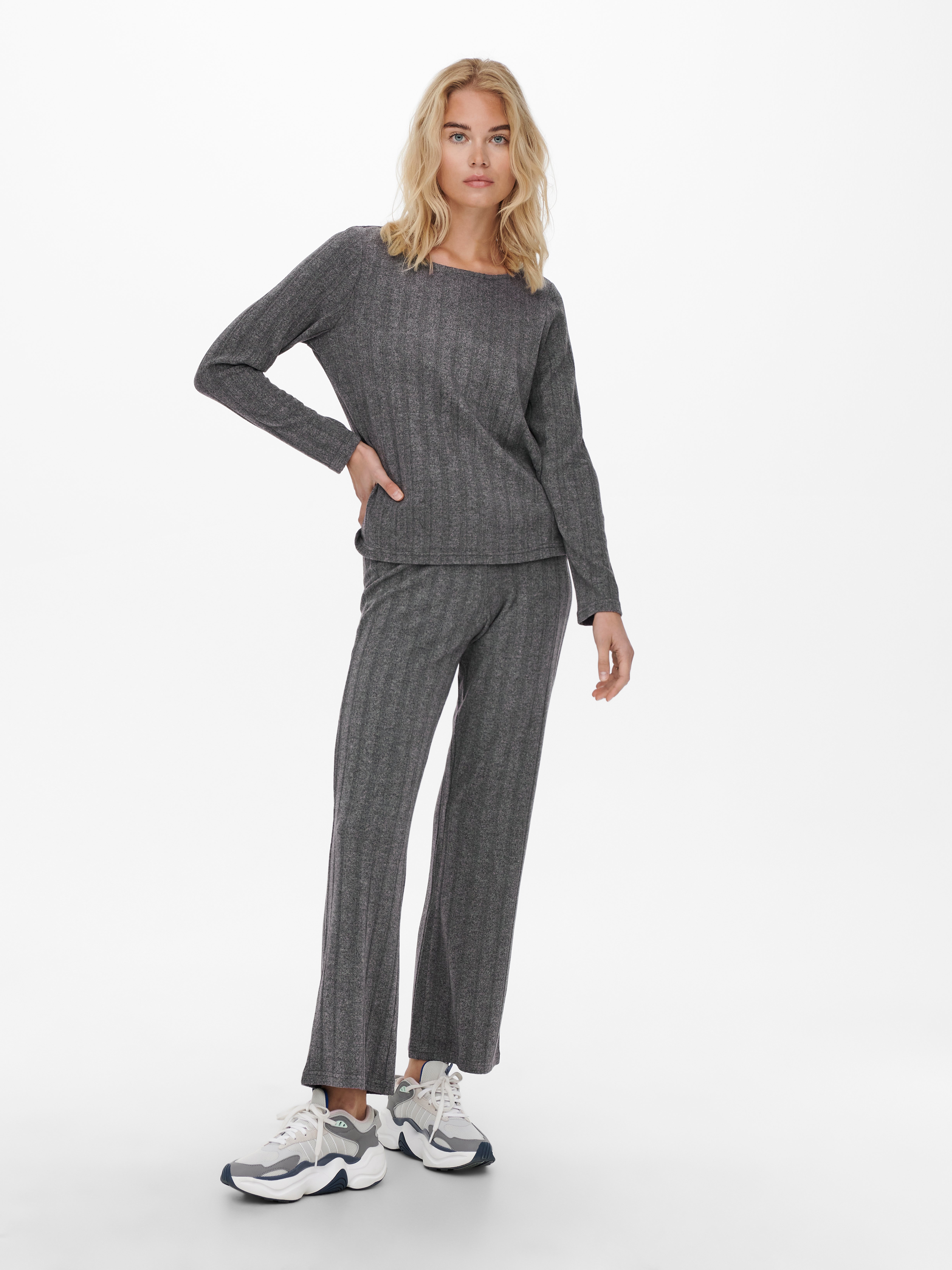 ONLAUGUSTA Top Dark Grey Melange